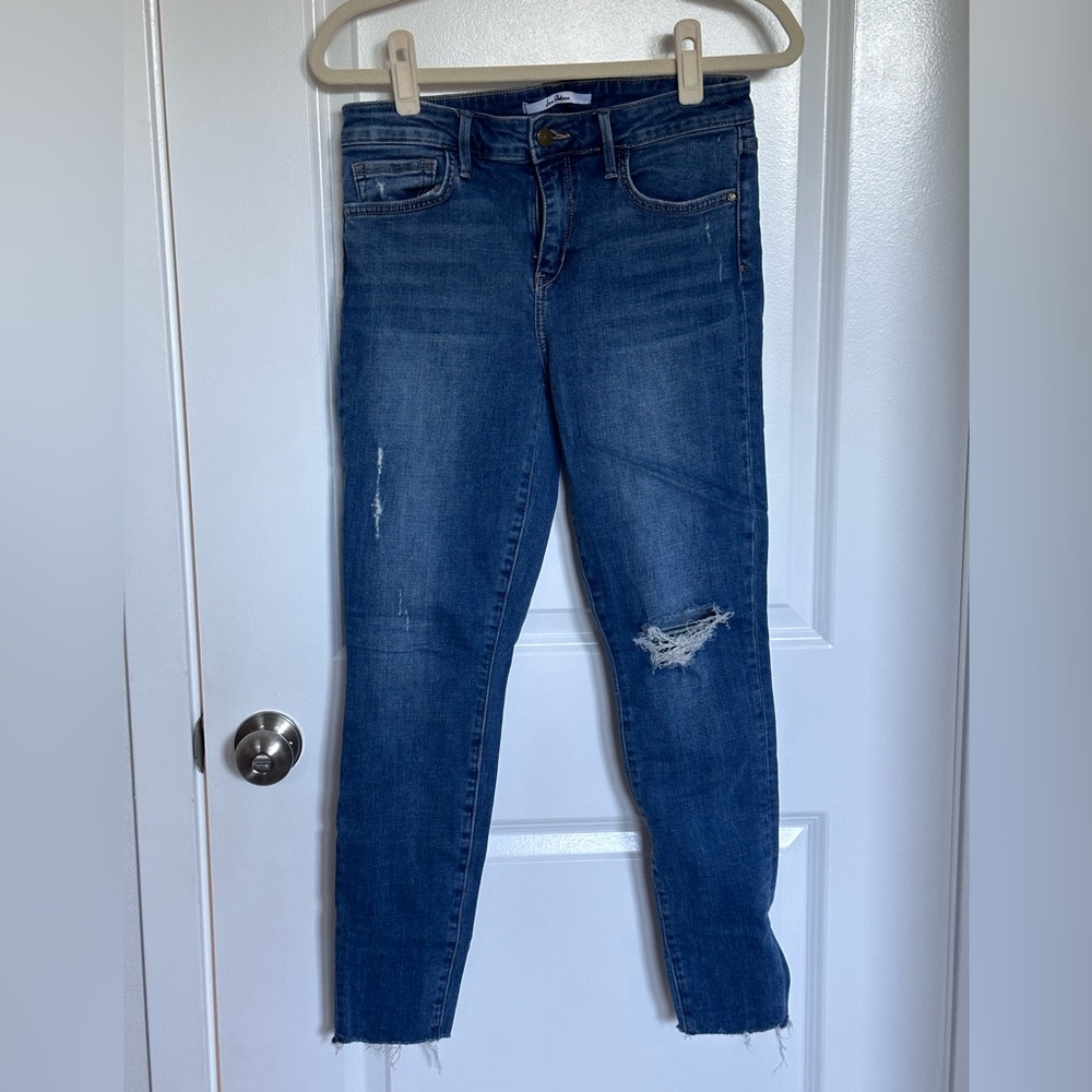 Sam Edelman Dark Blue Distressed Skinny Jeans sz 28